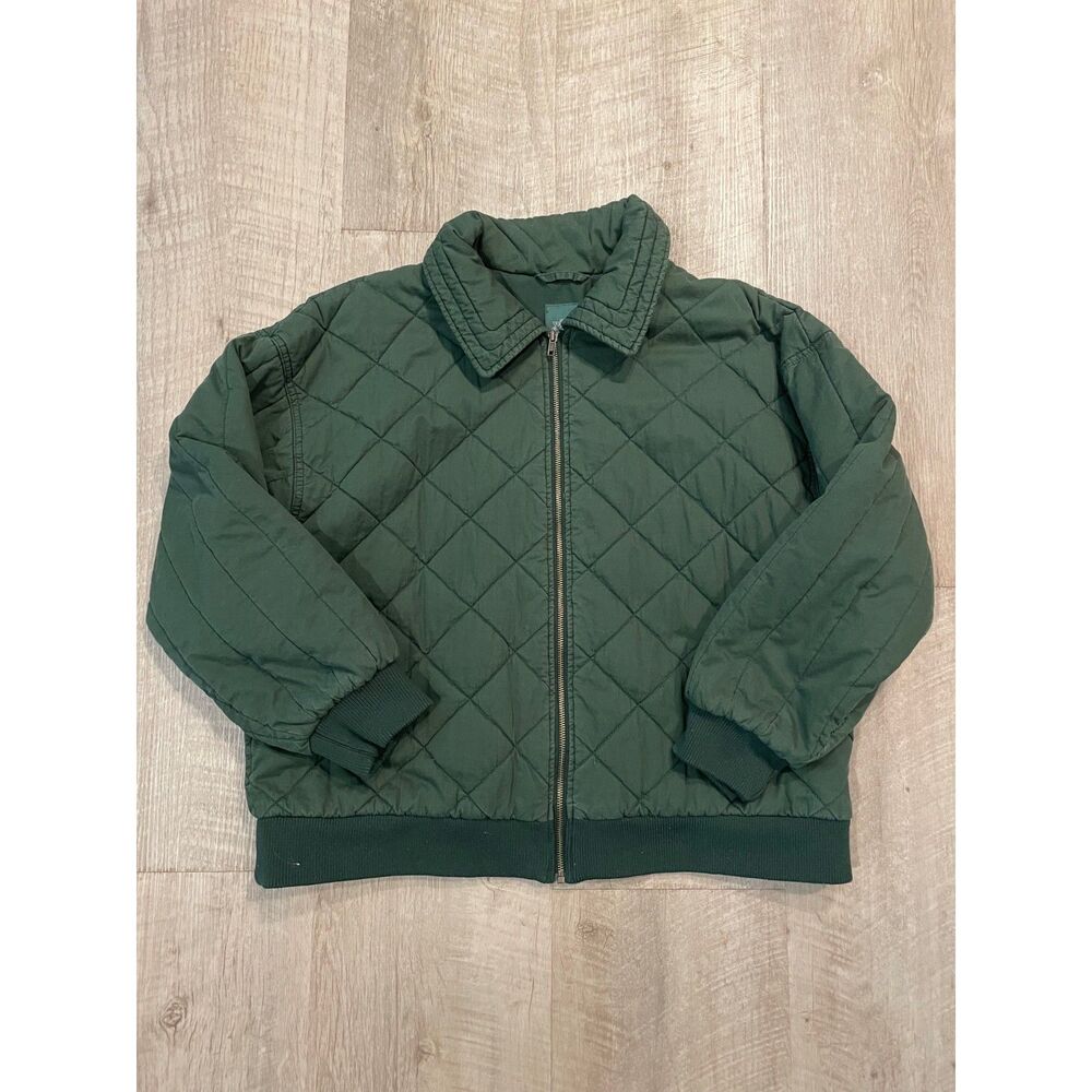 Wild Fable green oversized quilted bomber jacket, size L